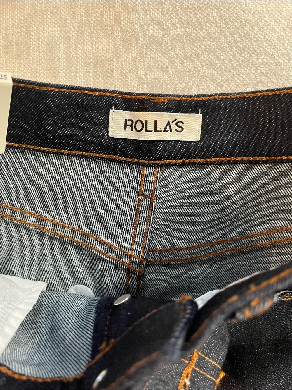 ROLLA'S High-Rise Madame  Indigo Button-Fly Women's Jeans Gigi Barrel Leg 25 NWT - Picture 9 of 14
